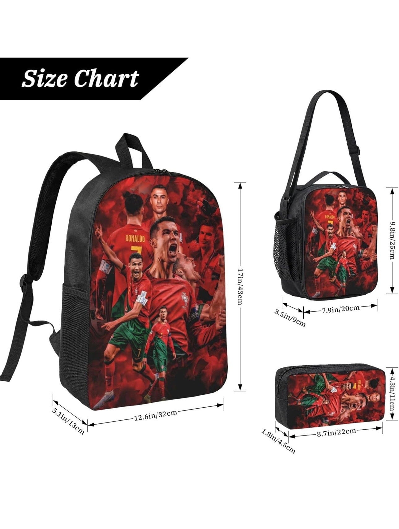 Set de Mochilas Personalizadas temática Fútbol