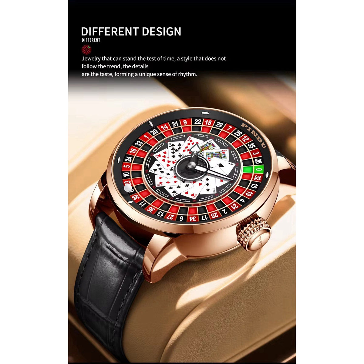 PINDU Roulette Wheel Men's Watch.USA Seller
