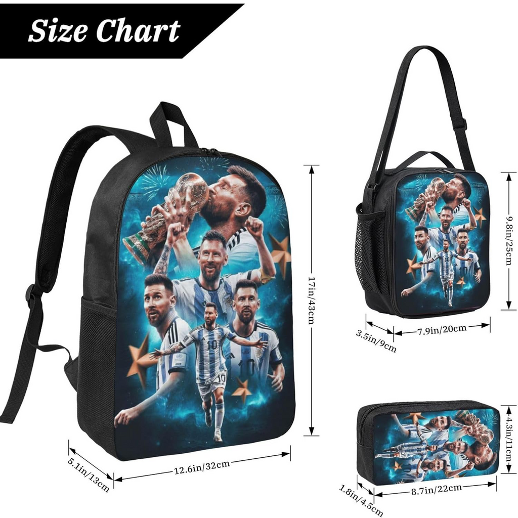 Set de Mochilas Personalizadas Temática Fútbol