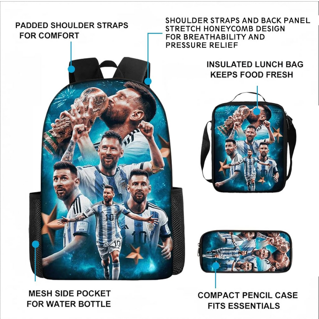 Set de Mochilas Personalizadas Temática Fútbol
