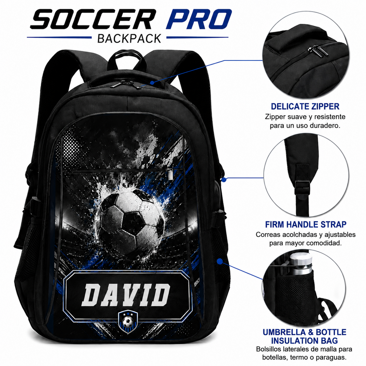 Mochila Futbolera Premium –Personalizada con nombre