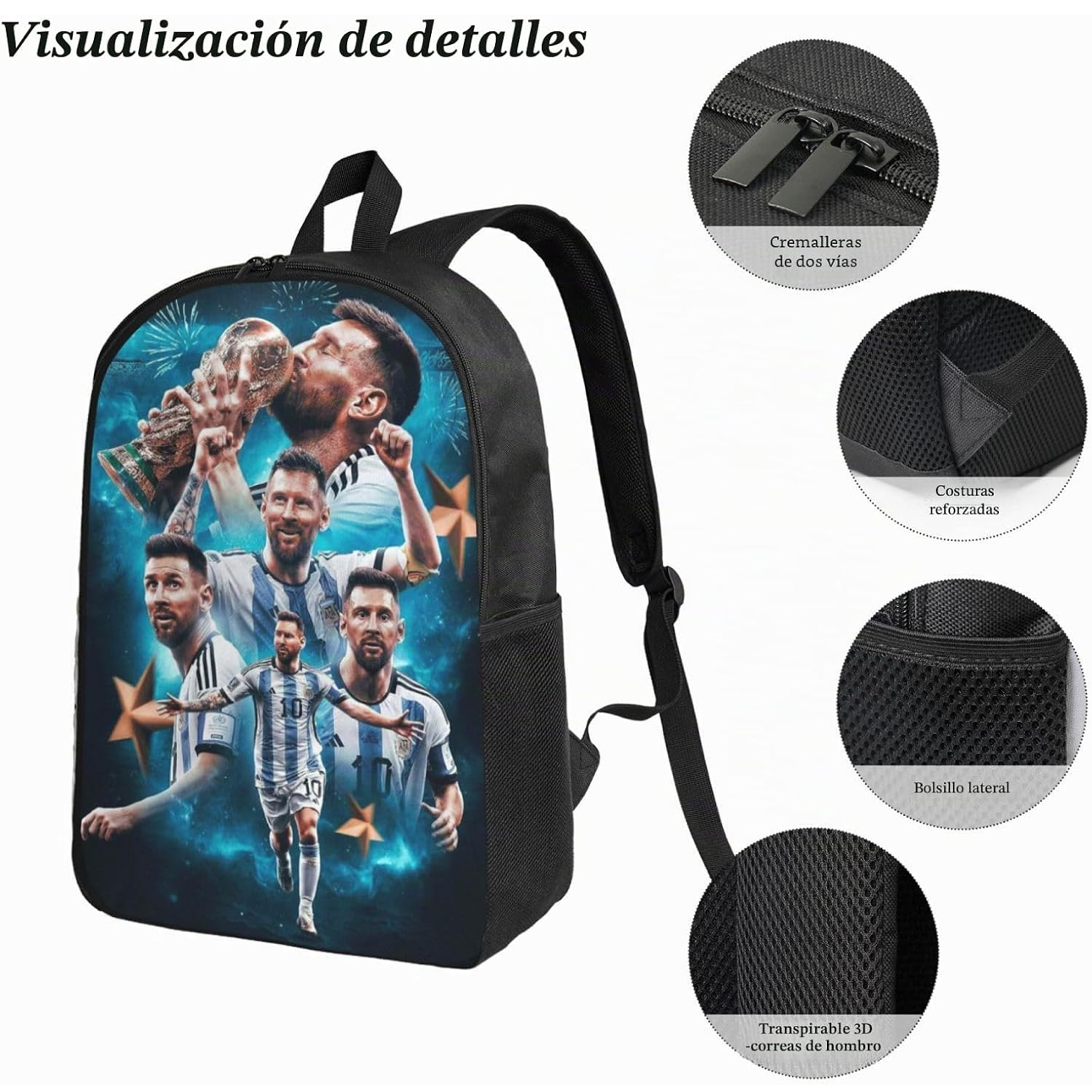 Set de Mochilas Personalizadas Temática Fútbol