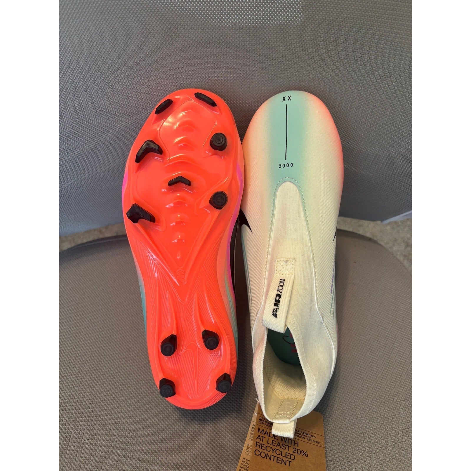 Nike Mercurial Soccer Cleats White Turquoise Orange – Size 6 – New