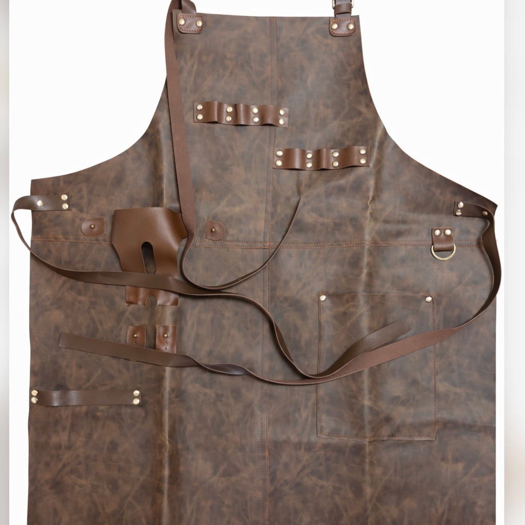 Custom Leather Apron – Personalized Work Apron for BBQ, Carpentry & Gifts